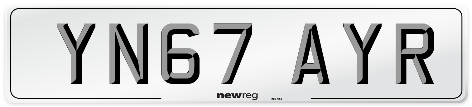 YN67 AYR Number Plate from New Reg